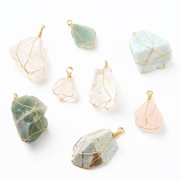 Rough Raw Natural Gemstone Pendants