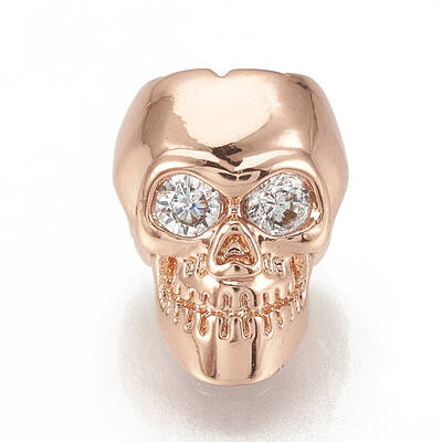 Brass Cubic Zirconia Beads