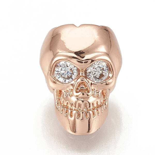 Brass Cubic Zirconia Beads