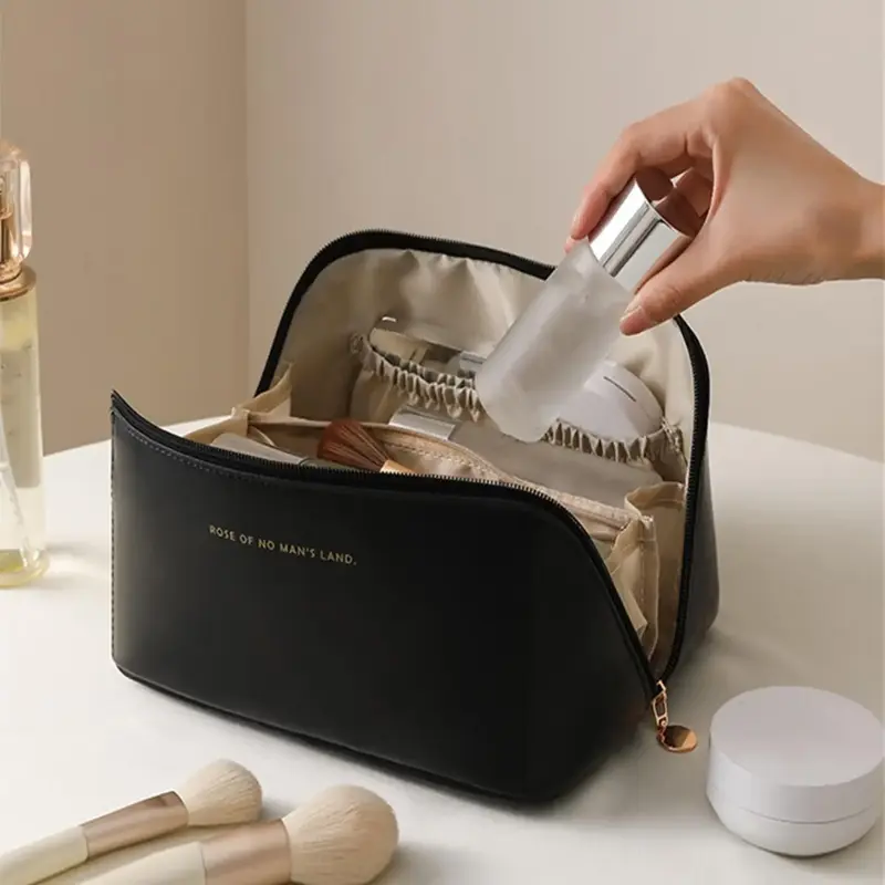 Multi Grid Waterproof Makeup Bag, 1 Count Large Capacity Dustproof Makeup Organizer, Cosmetic Storage Bag with Zipper, Makeup...