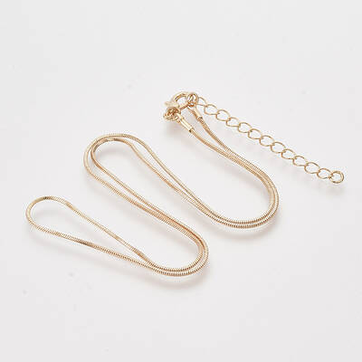 Brass Square Snake Chain Necklace Making