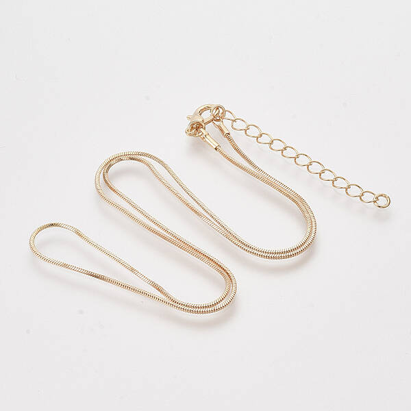 Brass Square Snake Chain Necklace Making
