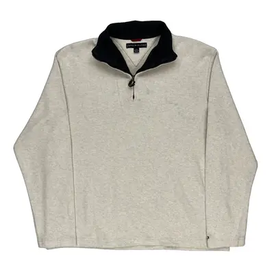 Tommy Hilfiger 1/4 Zip - Large Cream Cotton
