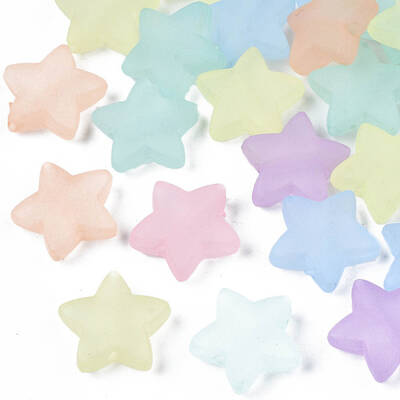 Transparent Frosted Acrylic  Beads