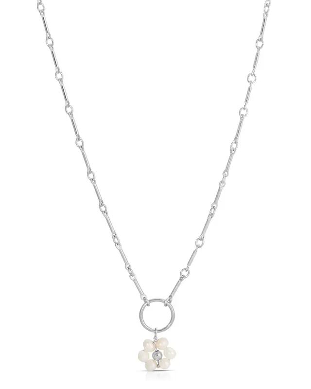 Flor Del Sol Necklace | Metal Color: Silver