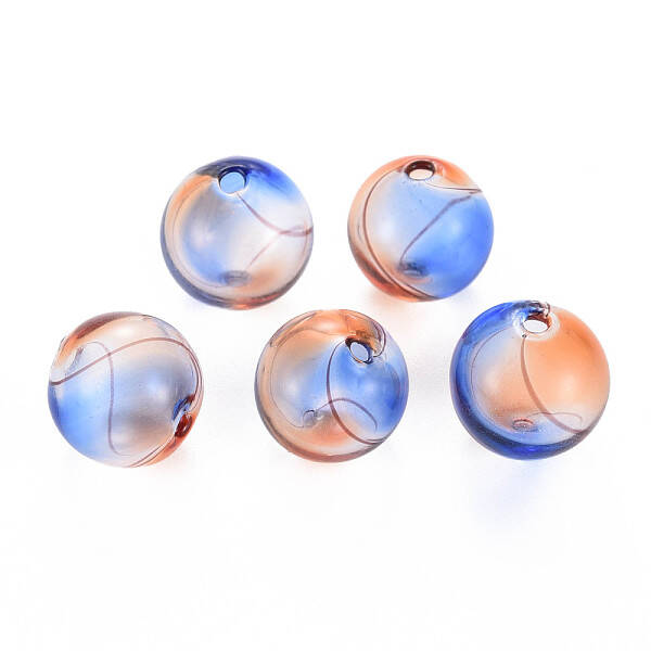 Transparent Handmade Blown Glass Globe Beads