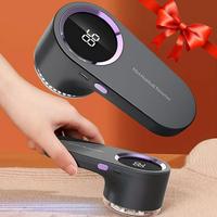 USB Rechargeable Electric Lint Remover, 1 Count Portable Household Fabric Shaver, Digital LED Display Lint Remover for Clothe...
