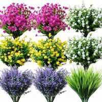 Artificial Flower Plant, 15pcs/set Faux Flower Plant, Decorative Flowers for Home Party Wedding Anniversary Festival Bedroom...