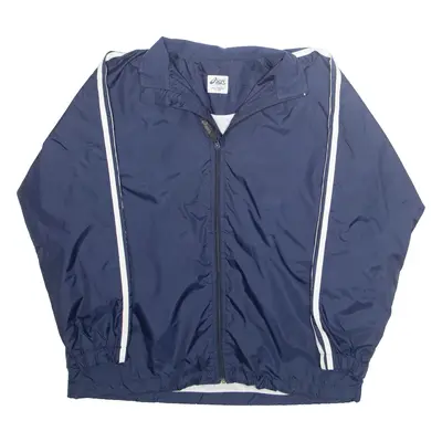OASICS Boys Shell Jacket Blue Nylon XL