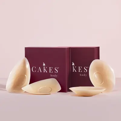sticky CAKES circles + sticky CAKES triangles set - The sticky not icky triangle nipple covers designed for deep vees and...