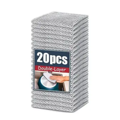 10/20-Pack Premium Stainless Steel Dish Scrubbers – Heavy Duty Non-Scratch Cleaning Pads for Pots, Pans & Sinks | Reusable,...