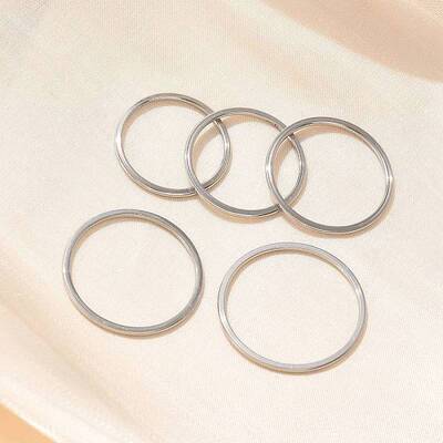 304 Stainless Steel Plain Band Rings