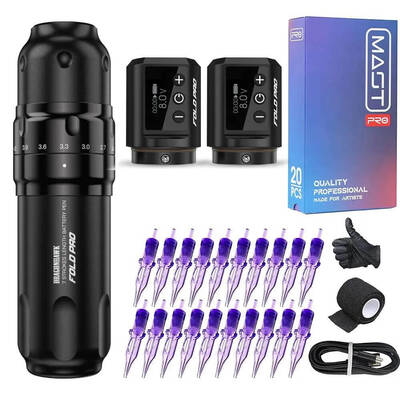 Tattoo Kit / Dragonhawk Fold Pro Rotary Tattoo Machine Pen Wireless Professional Bundle