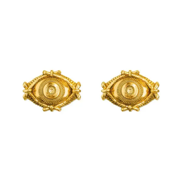 Eye Studs Gold | Size: 10 mm