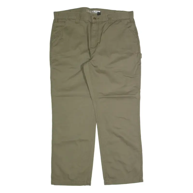 CARHARTT Workwear Mens Trousers Green Relaxed Straight W38 L30
