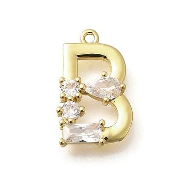 Brass Micro Pave Cubic Zirconia Pendants