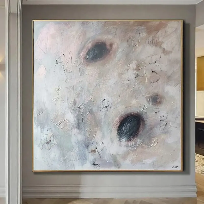 Large Original Abstract Beige Paintings On Canvas Minimalist Art Modern Pastel Colors Contemporary Art Unique Textured Art | ...