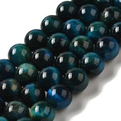Dyed Natural Tiger Eye Beads Strands