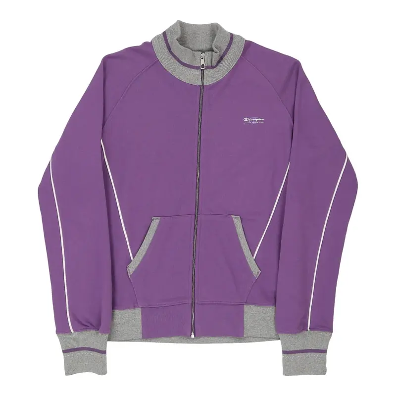 Champion Zip Up - Large Purple Cotton