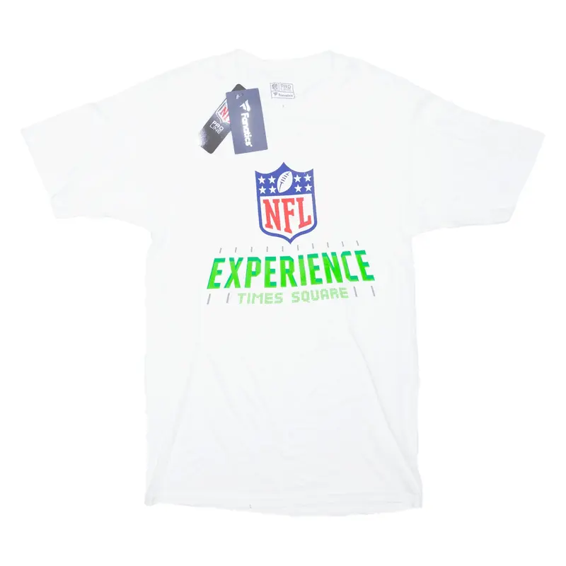 FANATICS NFL Times Square USA T-Shirt White Short Sleeve Mens S