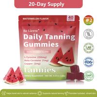 Daily Natural Tanning Gummies for Women | Self Tan Bronzing Supplement | Lycopene, Beta Carotene | Vegan & Non-GMO | Astaxant...