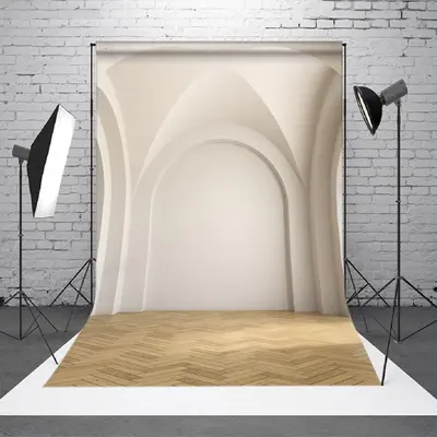 Luxury White Building Retro Wall Backdrop For Photo - Aperturee