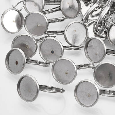 Non-Tarnish 304 Stainless Steel Leverback Earring Findings