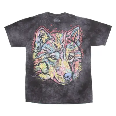 THE MOUNTAIN Wolf Mens T-Shirt Grey L