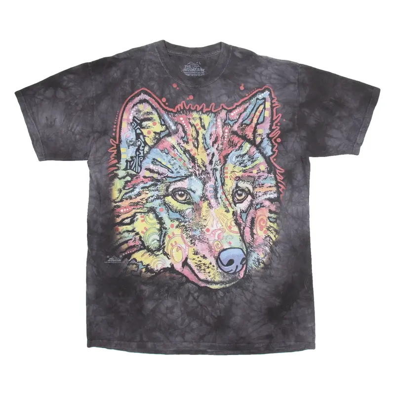 THE MOUNTAIN Wolf Mens T-Shirt Grey L