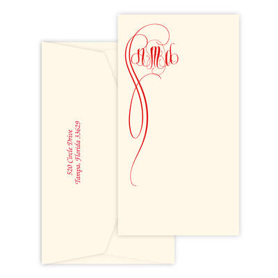 Fiona Monogram Chesapeake Card - Raised Ink