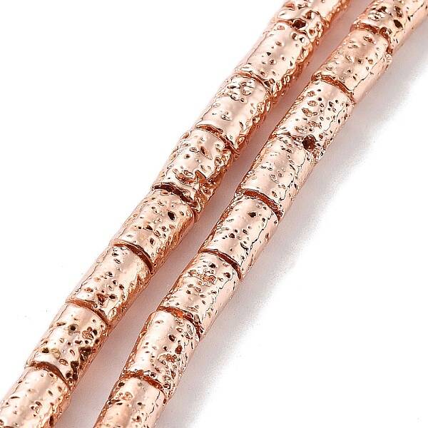 Electroplated Natural Lava Rock Beads Strands