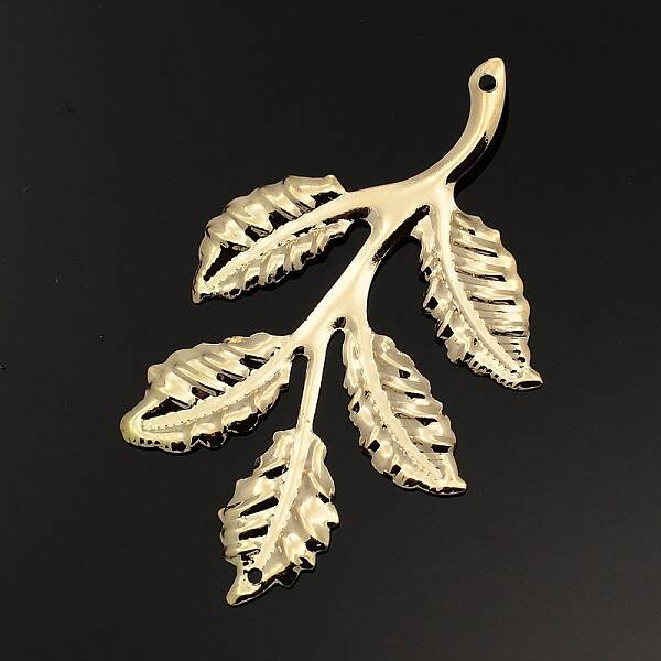 Iron Leafy Branch Filigree Big Pendants