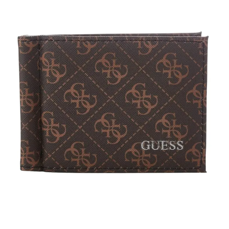 Guess, Vezzola, fabric wallet, coin purse, SMVEZZPOL23, black, for men