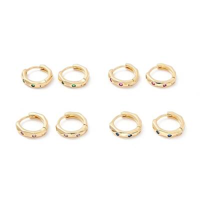 Cubic Zirconia Huggie Hoop Earrings