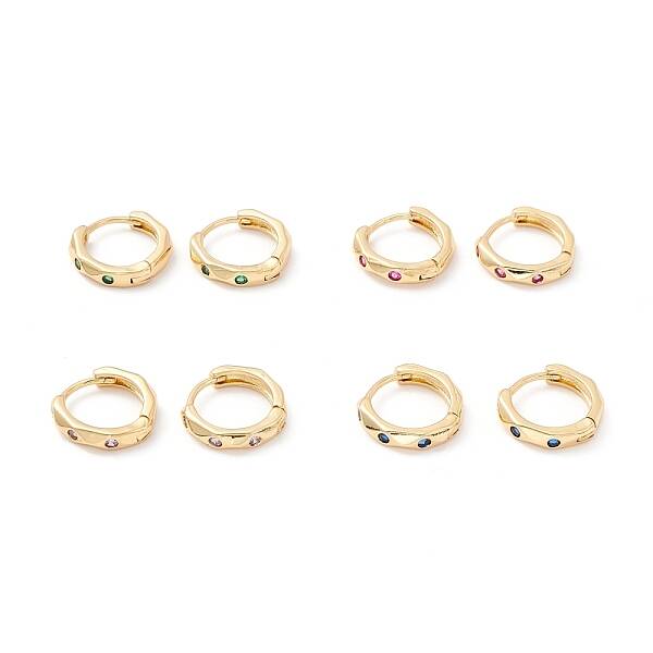 Cubic Zirconia Huggie Hoop Earrings