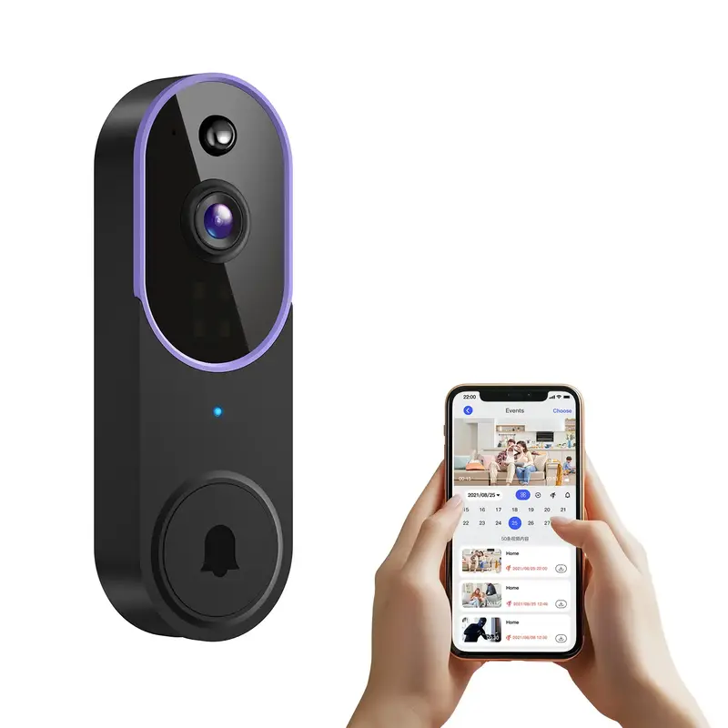 Wireless Video Doorbell Camera, Smart Security Doorbell Camera, 1080P, AI Human Detection , Night Vision, Instant Alert, Two ...