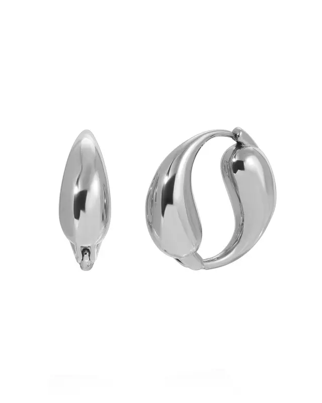 Twist Earrings | Metal Color: Silver