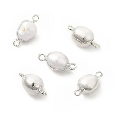 Natural Pearl Connector Charms