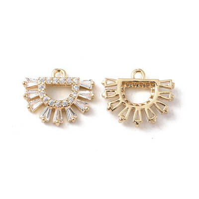 Brass Pave Cubic Zirconia Charms