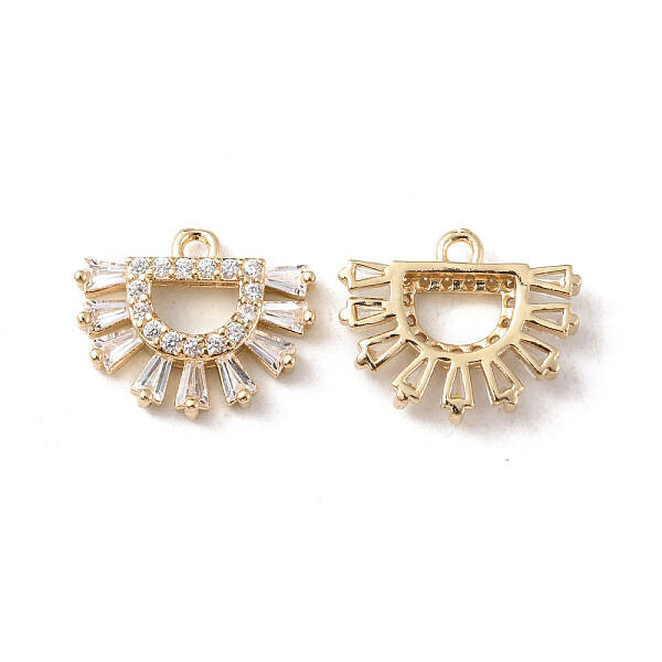 Brass Pave Cubic Zirconia Charms