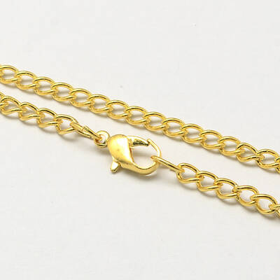 Vintage Iron Twisted Chain Necklace Making for Pocket Watches Design