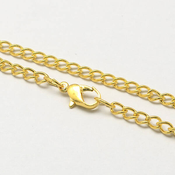 Vintage Iron Twisted Chain Necklace Making for Pocket Watches Design