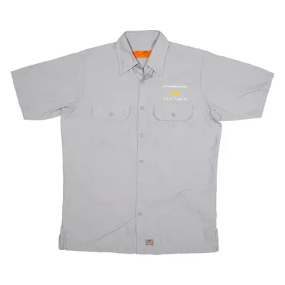 RED KAP Worker Shirt Grey Short Sleeve Mens M