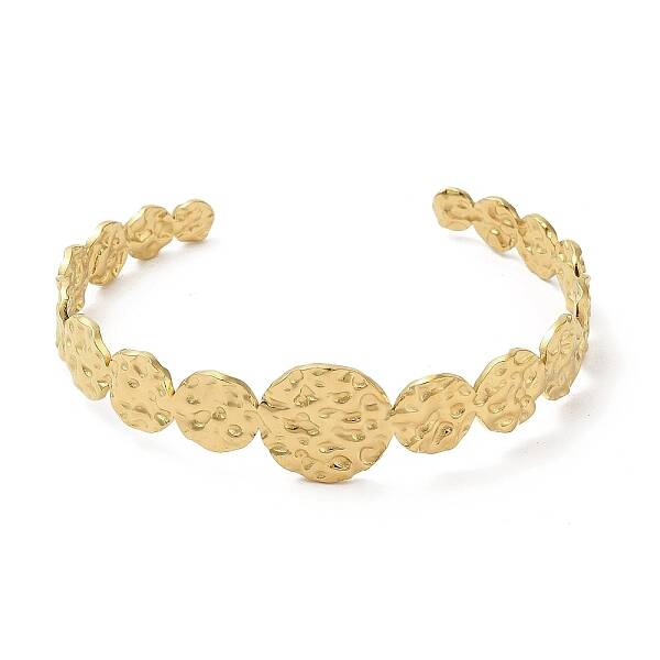 Ion Plating(IP) 304 Stainless Steel Round Open Cuff Bangles