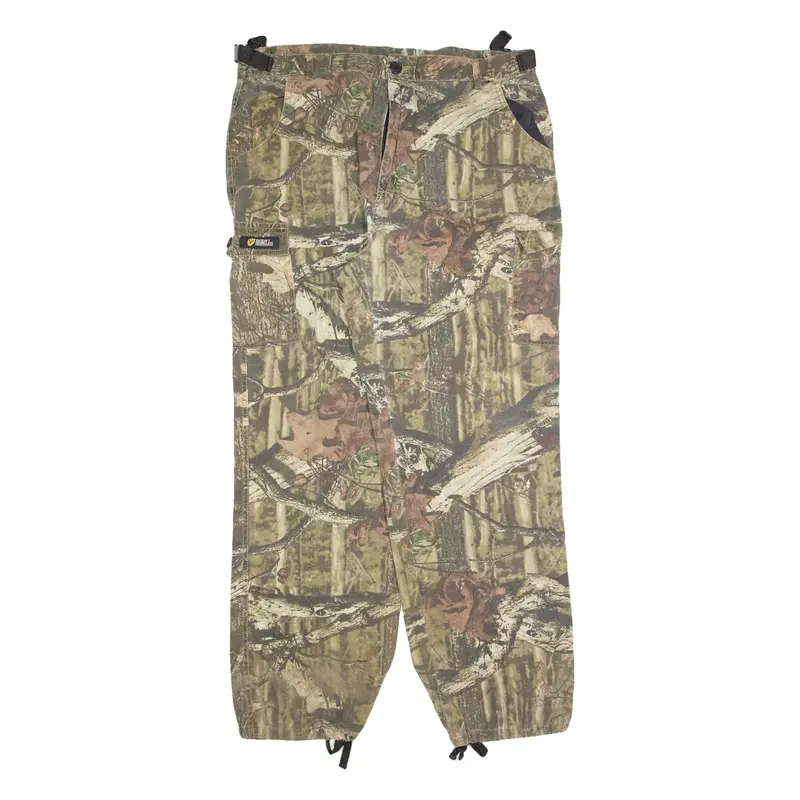 SCENT SHIELD Cargo Camo Mens Trousers Green Regular Straight W40 L32