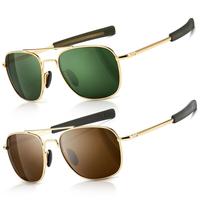 〖Deals for You Days〗SUNGAIT 2 pack Men's Military Style Polarized Pilot Aviator Sunglasses Bayonet Temples