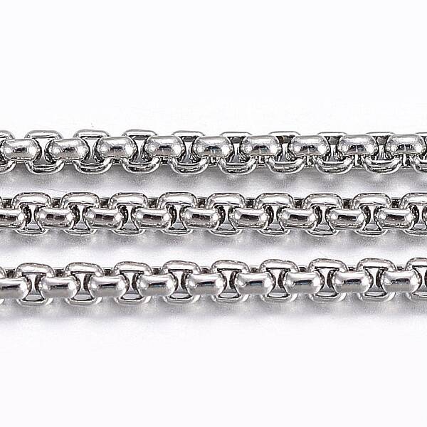 Tarnish Resistant 304 Stainless Steel Venetian Chains/Box Chains