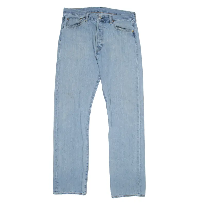 LEVI'S 501 Jeans Blue Denim Regular Straight Mens W34 L34