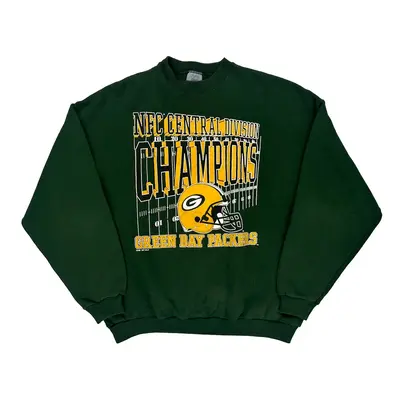 Green Bay Packers Logo 7 Nfl Sweatshirt - XL Green Cotton Blend