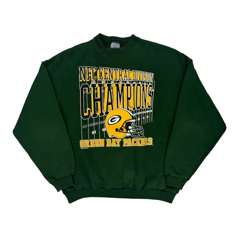 Green Bay Packers Logo 7 Nfl Sweatshirt - XL Green Cotton Blend